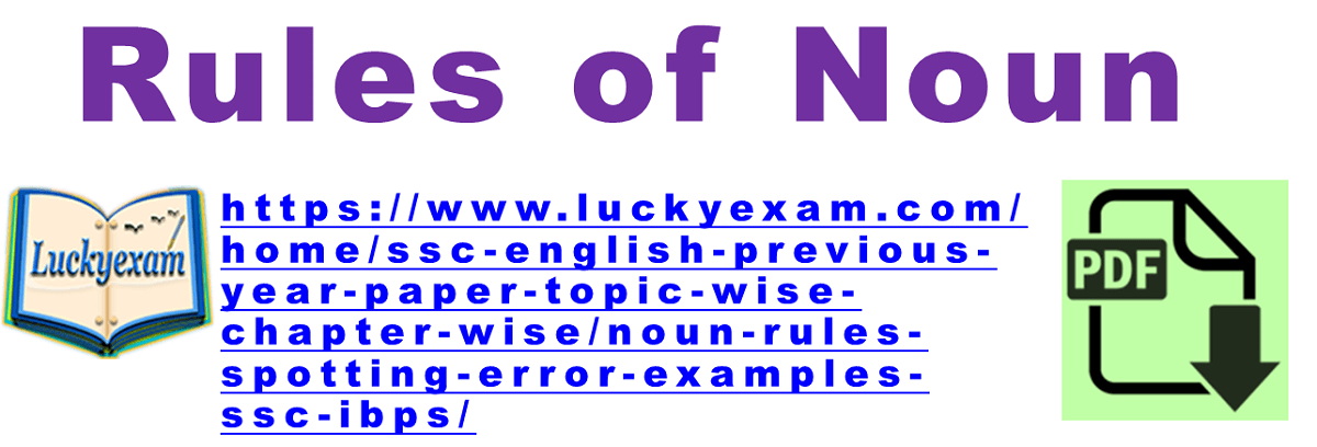 rules of noun