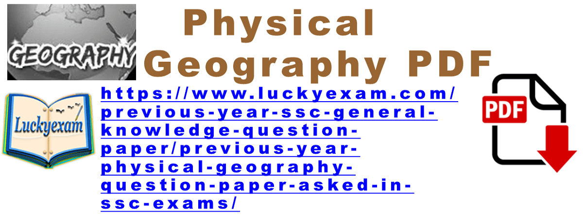 Previous Year Physical Geography question paper asked in SSC Exams