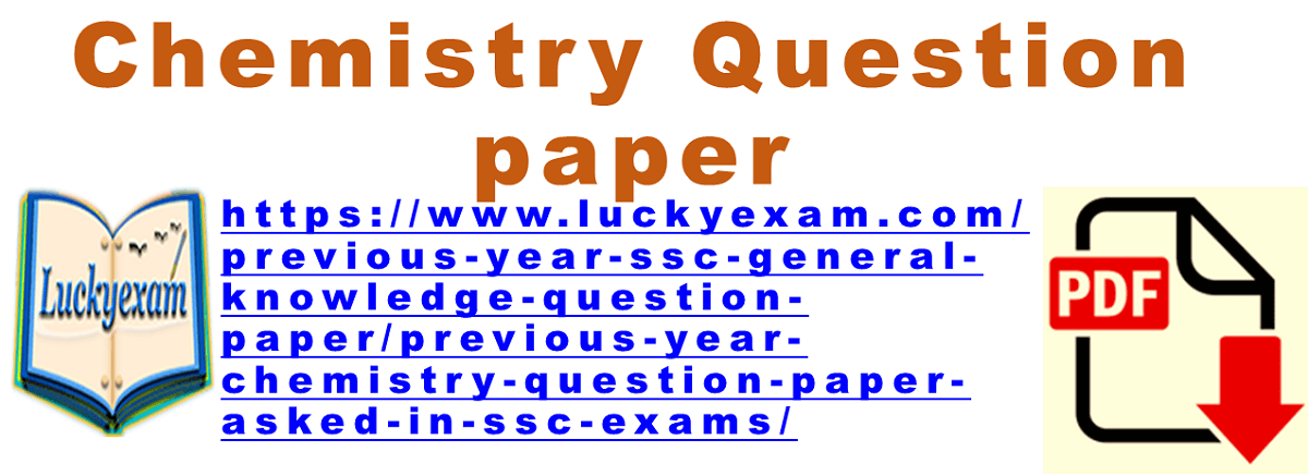 Previous Year Chemistry question paper asked in SSC Exams