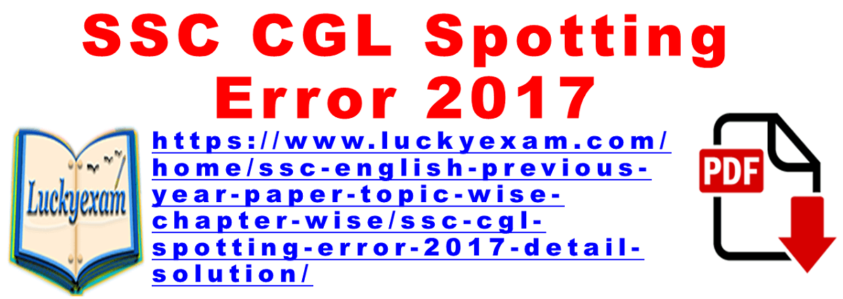 SSC CGL Spotting Error