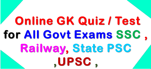 Online GK Hindi Quiz / Online GK Test 