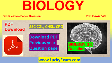 SSC Previous Year Paper Biology PDF Download