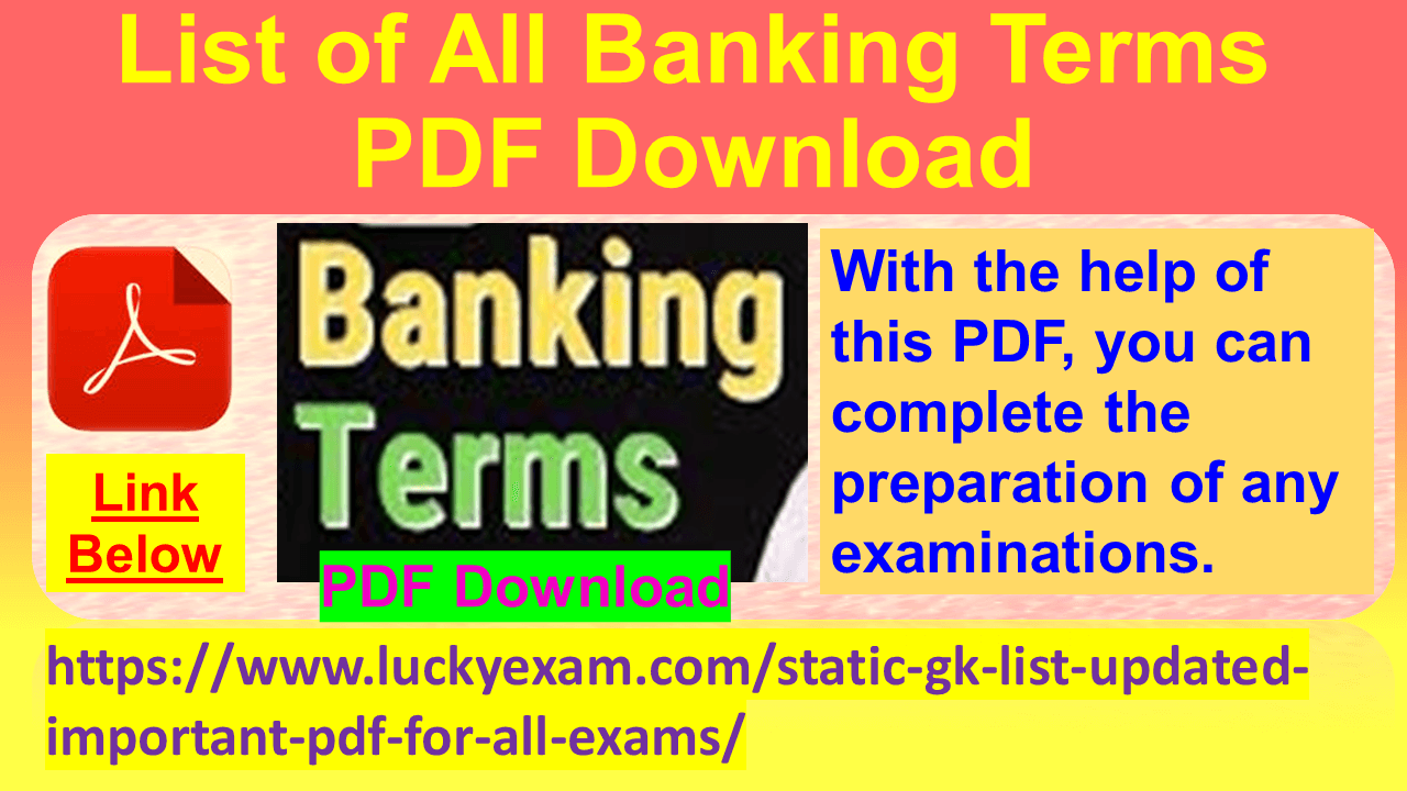 List of Banks and their all Terms